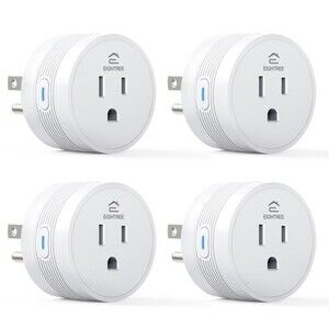 EIGHTREE Smart Plug 4-Pack WiFi Outlet Alexa Google Home Remote Timer